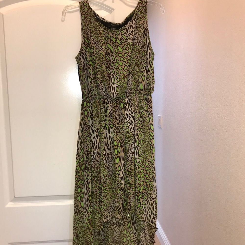 Cheetah Print High Low Dress